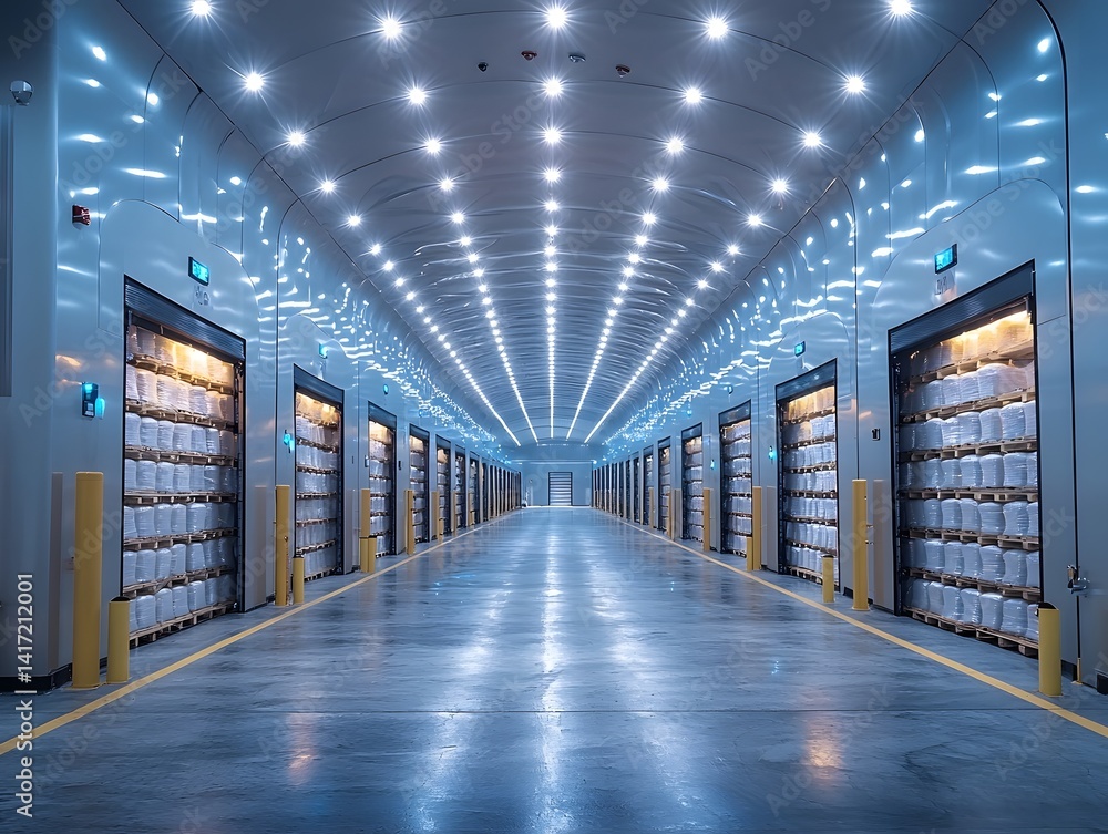Fototapeta premium A high tech cold storage facility for efficient supply chain management