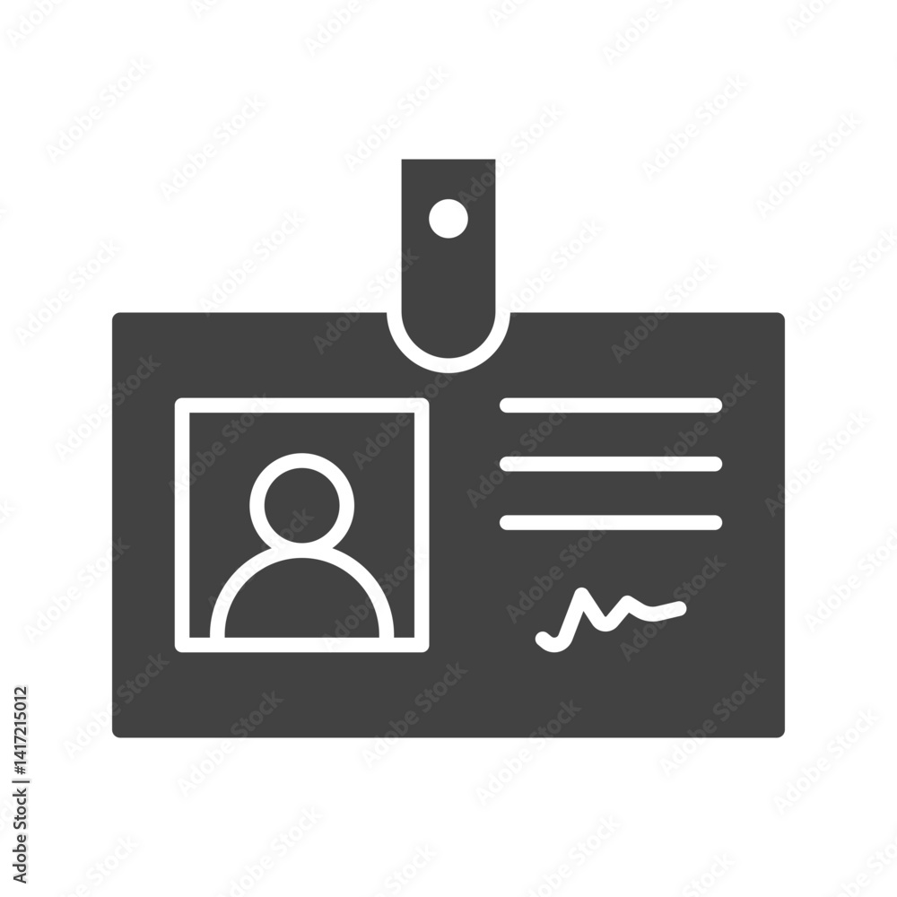 Fototapeta premium Id Card icon vector image. Suitable for mobile apps, web apps and print media.