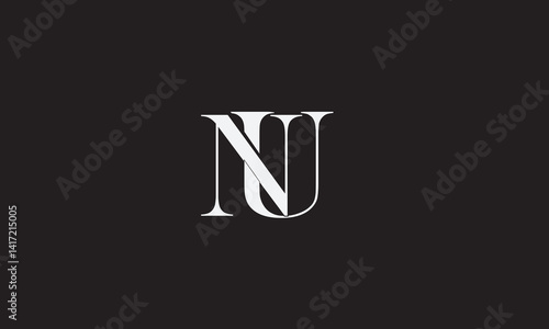 NU, UN , U , N , Abstract Letters Logo Monogram