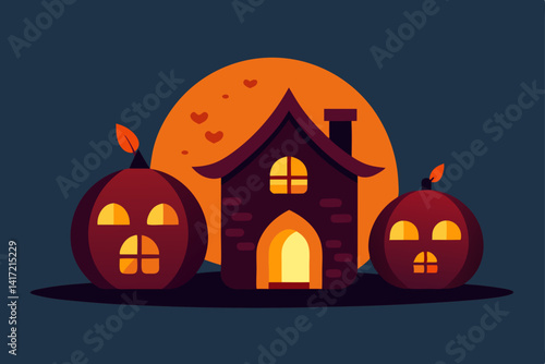 halloween background with pumpkin