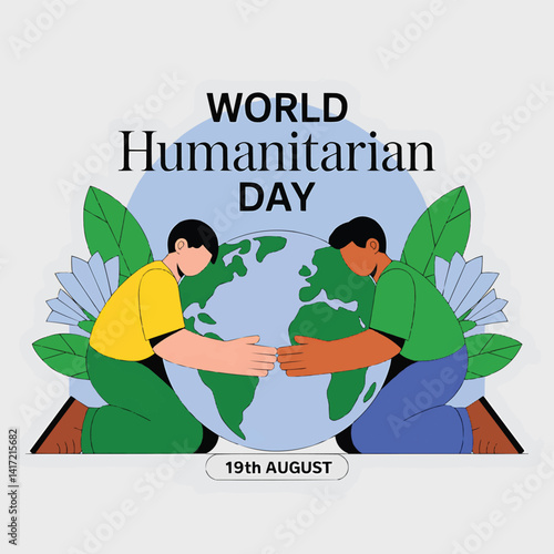 World humanitarian day august nineteenth awareness campaign support and solidarity event