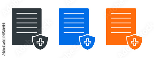 Insurance claim icon set isolated on white
