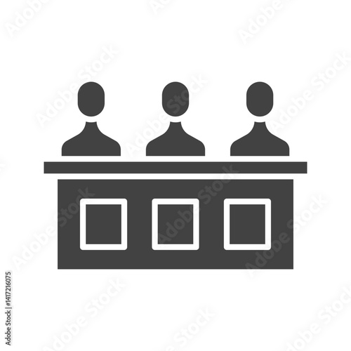 Jury icon vector image. Suitable for mobile apps, web apps and print media.