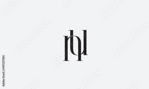 NU, UN , U , N , Abstract Letters Logo Monogram