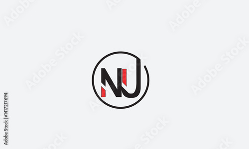 NU, UN , U , N , Abstract Letters Logo Monogram