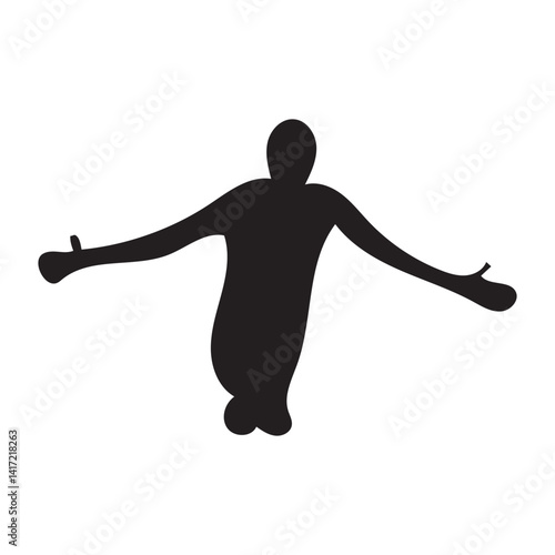 silhouette of a young man