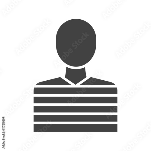 Prisoner icon vector image. Suitable for mobile apps, web apps and print media.