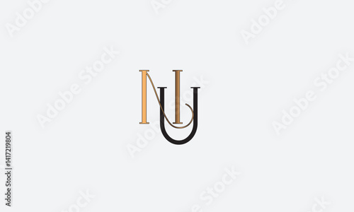 NU, UN , U , N , Abstract Letters Logo Monogram