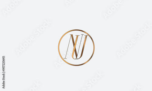 NU, UN , U , N , Abstract Letters Logo Monogram