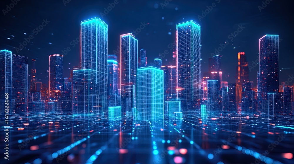 Futuristic Cyber Cityscape Futuristic Cyber Cityscape
