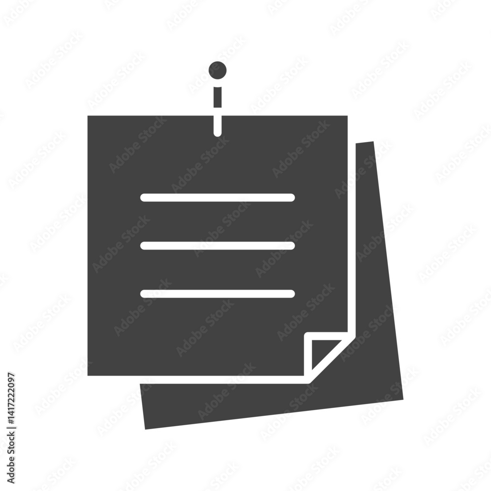 Sticky Note icon vector image. Suitable for mobile apps, web apps and print media. Sticky Note icon vector image. Suitable for mobile apps, web apps and print media.