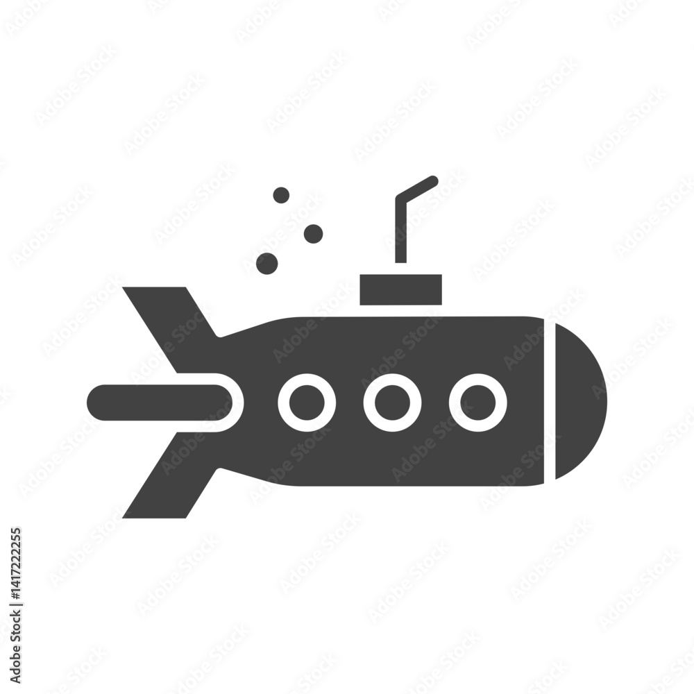 Submarine icon vector image. Suitable for mobile apps, web apps and print media. Submarine icon vector image. Suitable for mobile apps, web apps and print media.