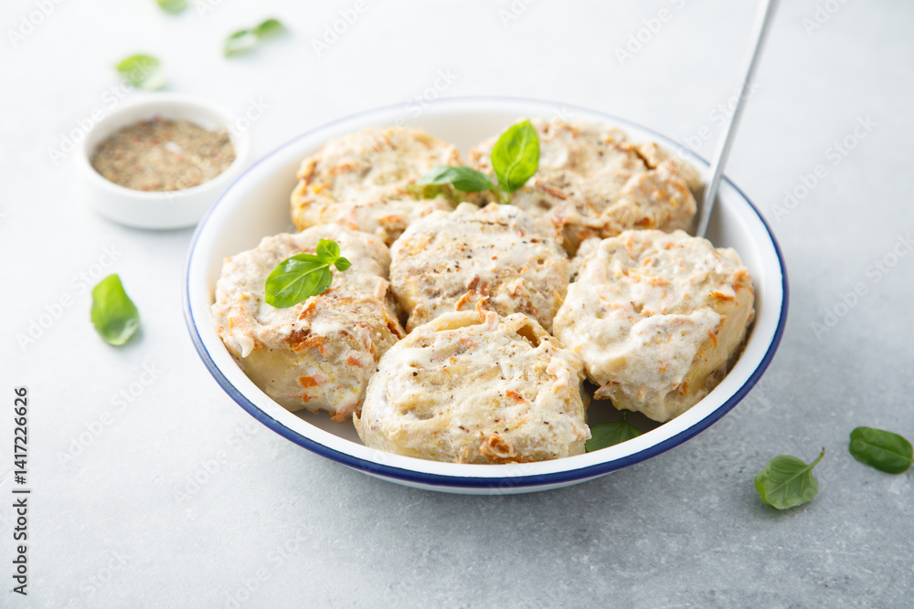 Homemade lazy dumplings with minced meat Homemade lazy dumplings with minced meat