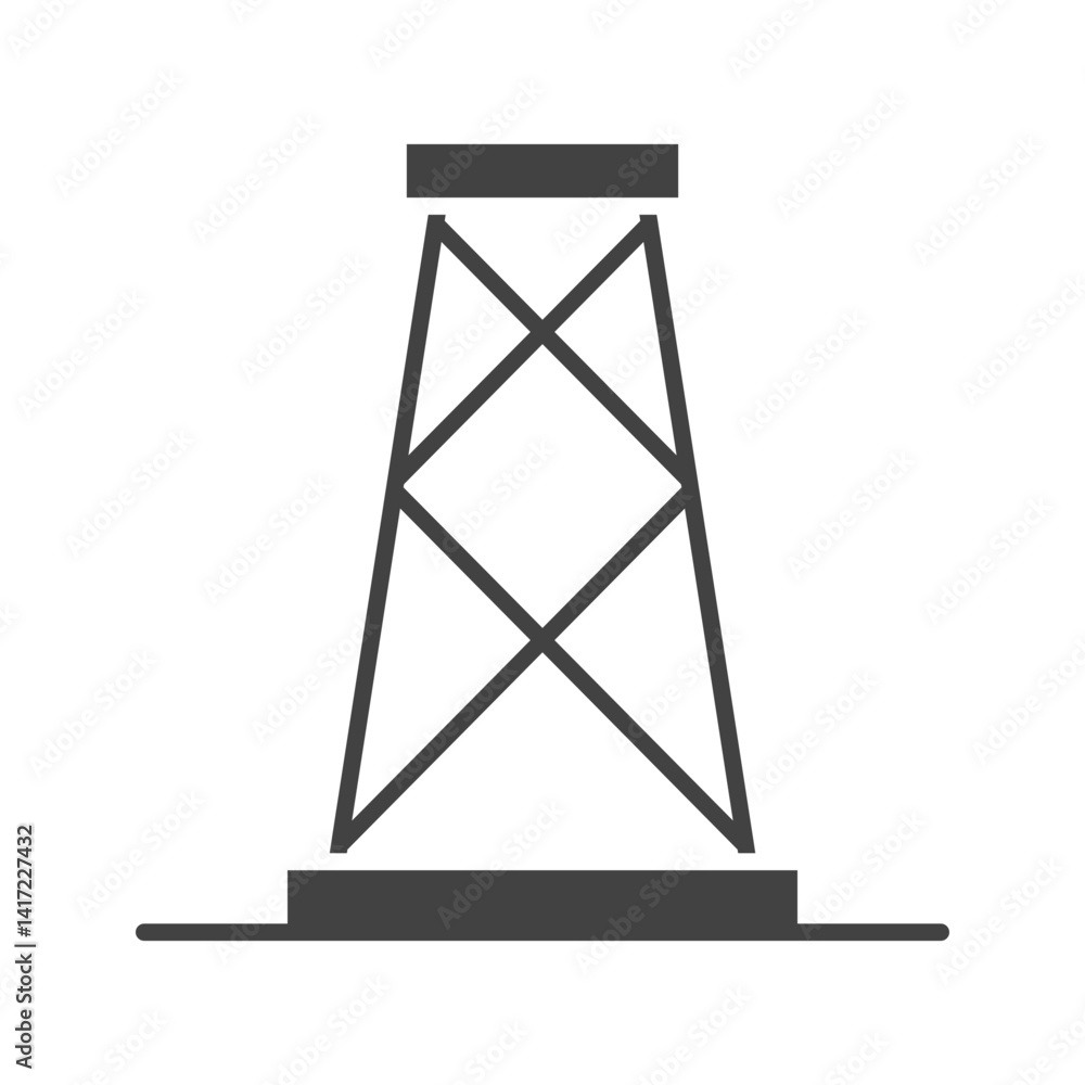 Naklejka premium Tower icon vector image. Suitable for mobile apps, web apps and print media.