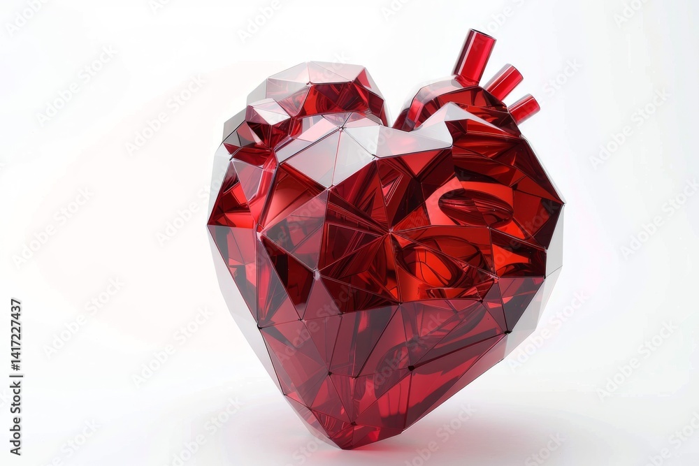 Geometric Heart Sculpture Design Geometric Heart Sculpture Design