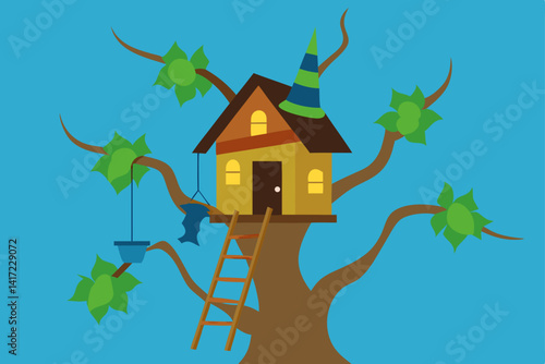 bird house and tree