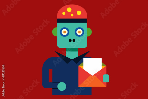 robot with a gift