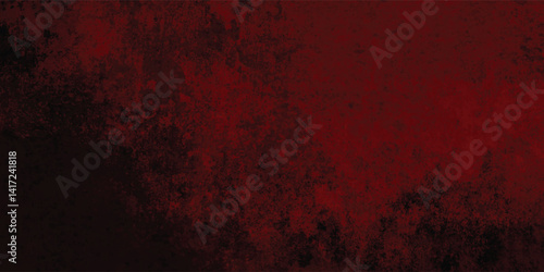 Dramatic Red and Black Wall with Grunge and Grit Texture

