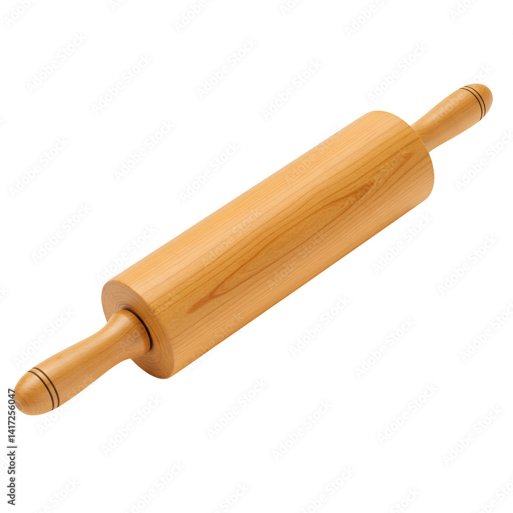 Rolling Pin Icon with Straight Cylindrical Shape With Handles Rolling Pin Icon with Straight Cylindrical Shape With Handles