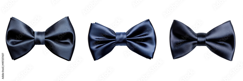 Elegant Dark Blue Bow Ties Collection Isolated on Transparent Background Elegant Dark Blue Bow Ties Collection Isolated on Transparent Background