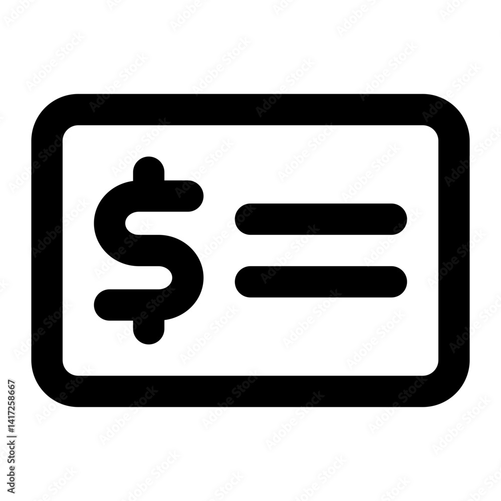 cheque icon for illustration cheque icon for illustration