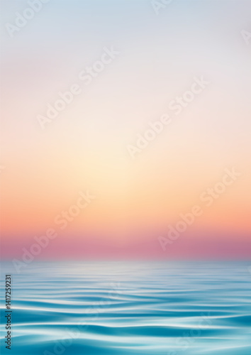 Beautiful seascape. Marine background. Panoramic sea view