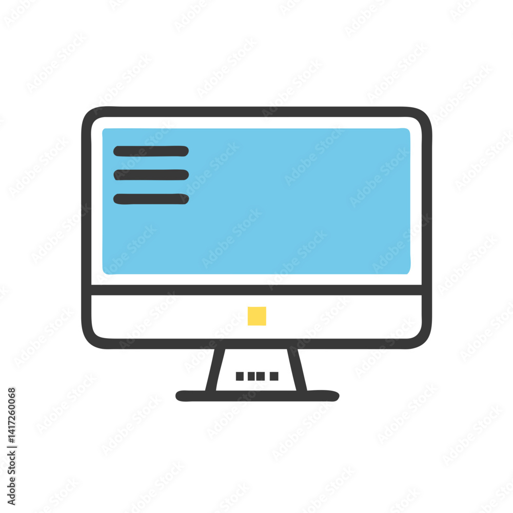 Computer Display Illustration: Modern Technology and Information Access Computer Display Illustration: Modern Technology and Information Access