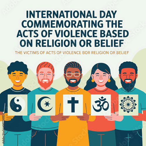 International day commemorating acts of violence based on religion or belief concept