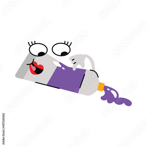 Oil paint vector Sticker. Eps 10 file