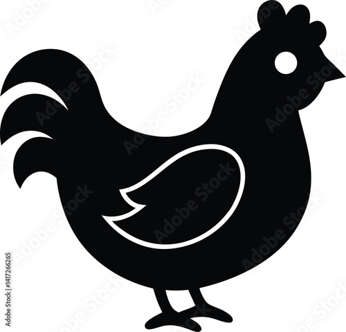Vector illustration of birds including a chicken and dove with nature and peace themes