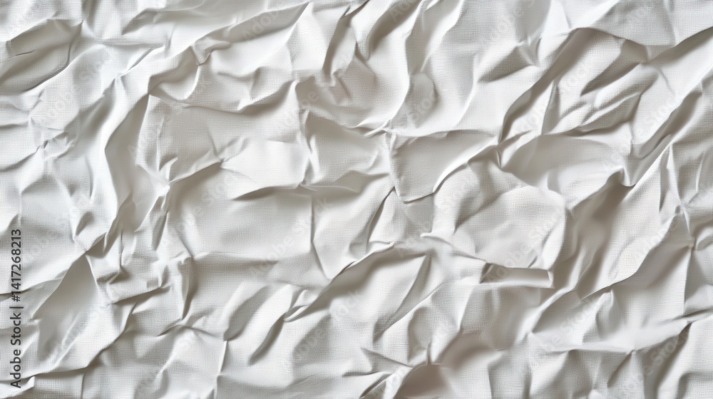 Obraz premium Pattern texture. crumpled white fabric background