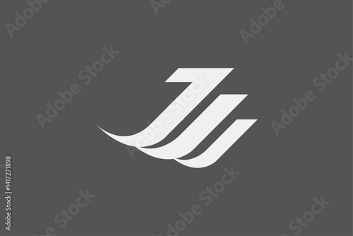 letter J sports modern logo
