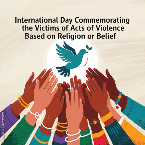 International day commemorating victims of violence based on religion or belief event art
