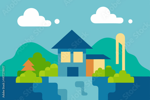 vector illustration of a city