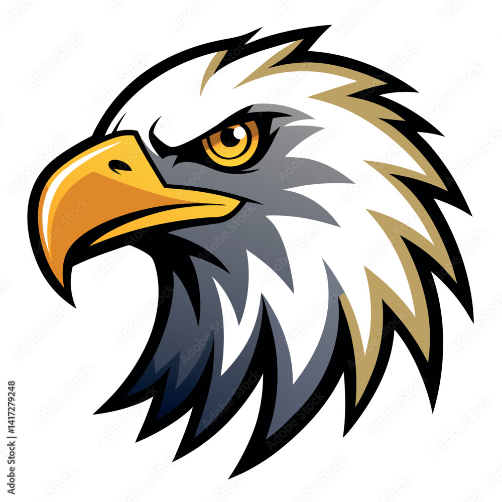 Eagle-head-on-white-background Eagle-head-on-white-background