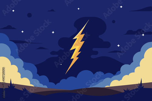 Anime Stargazing Interrupted By Distant Lightning Frame