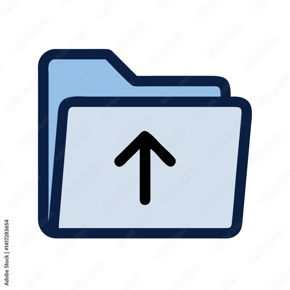 Upload folder icon with arrow for file transfer Upload folder icon with arrow for file transfer