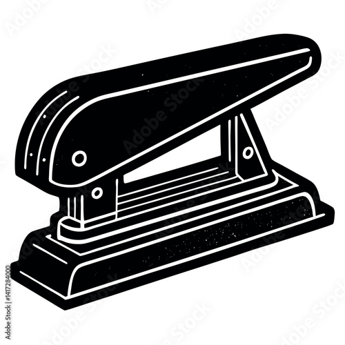  ink sketch stapler icon hand drawn lever 