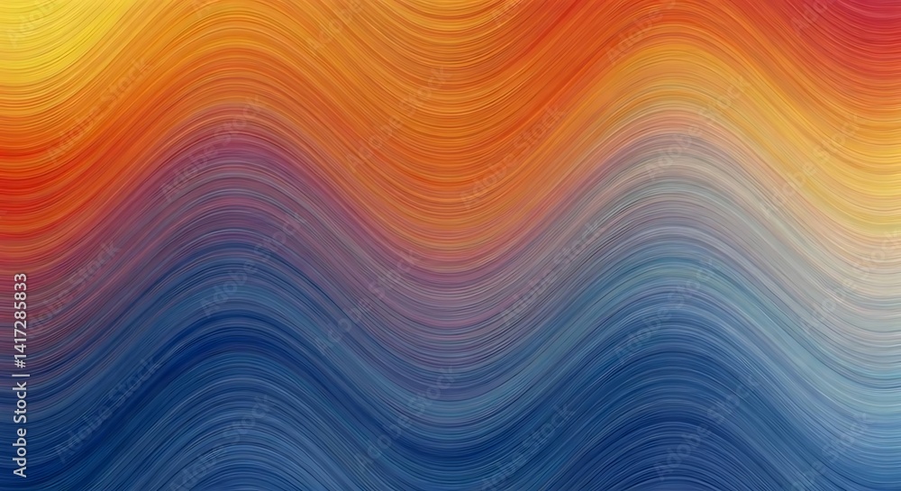 Fototapeta premium Abstract Watercolor Waves.