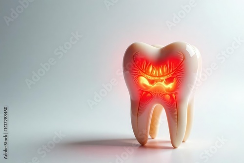 Severe toothache, throbbing molar isolated on white , ache, molar, gum