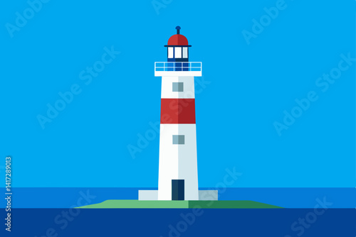 daytime-lighthouse-with-clear-blue-sky