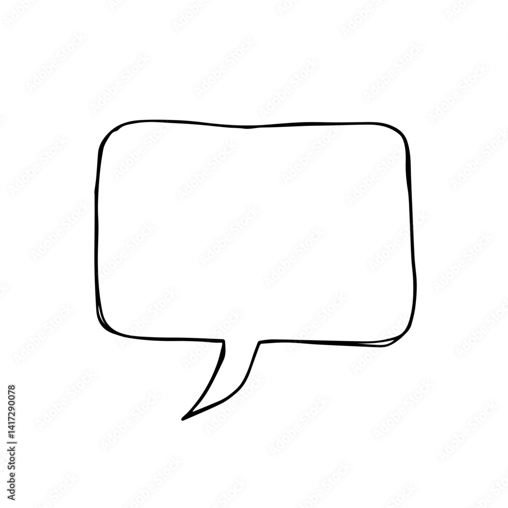 Speech bubble outline for dialogue or communication design Speech bubble outline for dialogue or communication design