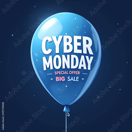 Cyber Monday Big Sale on Blue Balloon