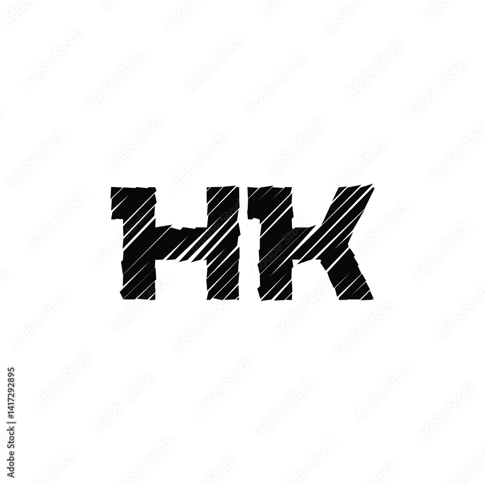 HK monogram logo design letter text name symbol monochrome logotype alphabet character simple logo HK monogram logo design letter text name symbol monochrome logotype alphabet character simple logo