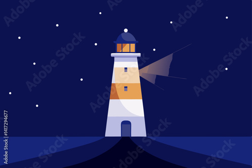 lighthouse on a sky background