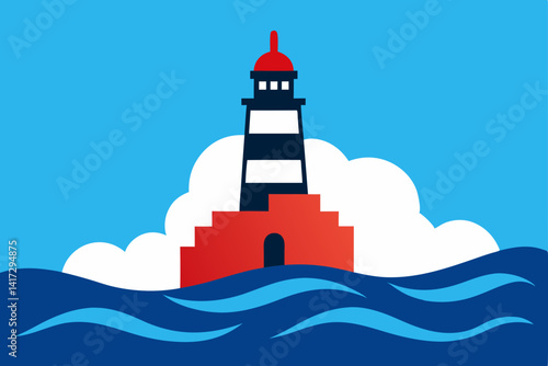 lighthouse on a sky background