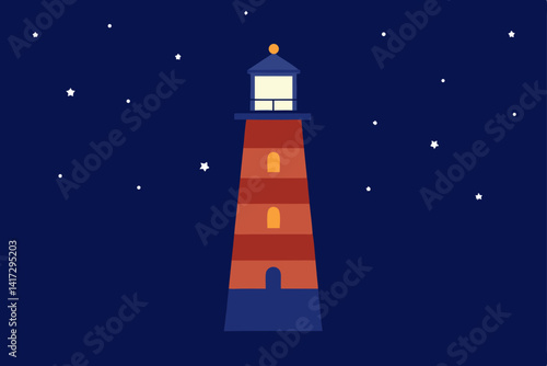 lighthouse on a sky background