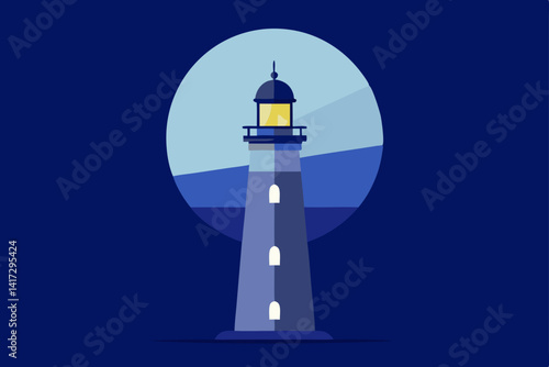 lighthouse on a sky background