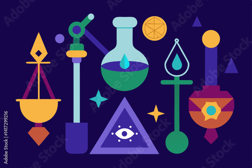 alchemy-symbols-with-magical-objects