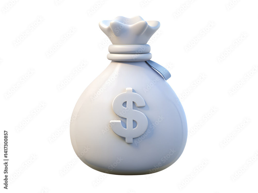 3D Illustration of Money Bag, 3D Illustration, 3D Rendering, 3D Icon 3D Illustration of Money Bag, 3D Illustration, 3D Rendering, 3D Icon